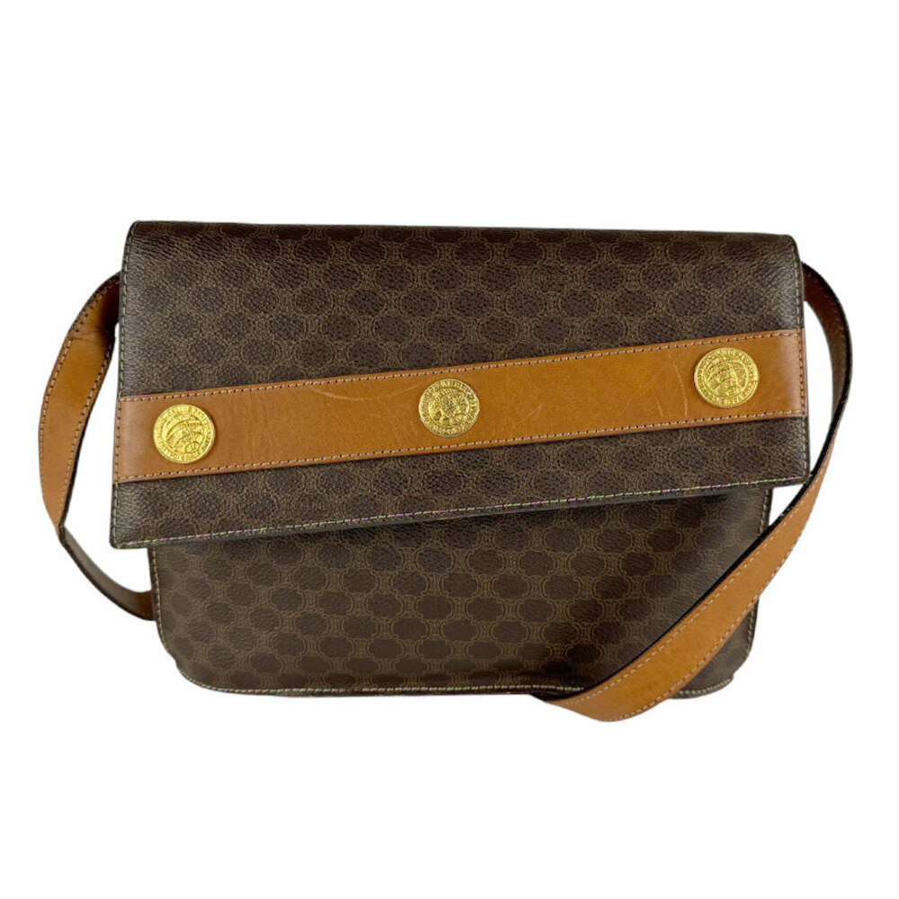 Celine shoulder bag Macadam canvas brown